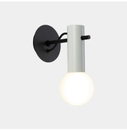 LedsC4 - Aplique Nude E27 15W negro/blanco