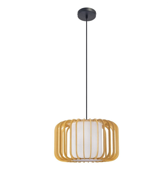 FORLIGHT - Luminaria colgante IP20 VIVA E27 15 negro madera clara