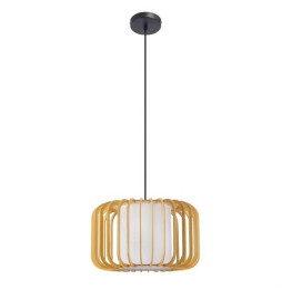 FORLIGHT - Luminaria colgante IP20 VIVA E27 15 negro madera clara
