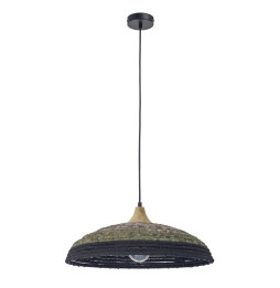 FORLIGHT - Luminaria colgante IP20 KORG E27 15 madera clara negro