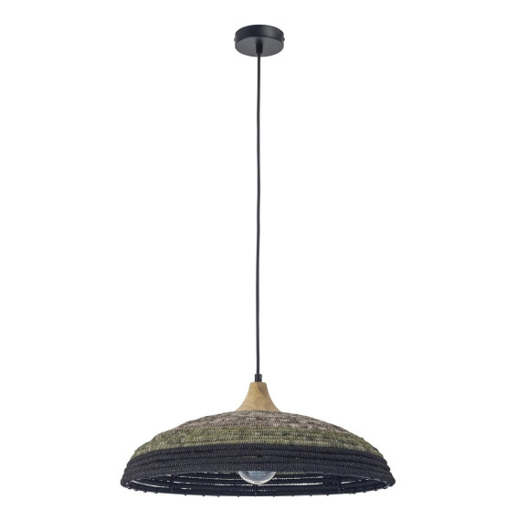 FORLIGHT - Luminaria colgante IP20 KORG E27 15 madera clara negro