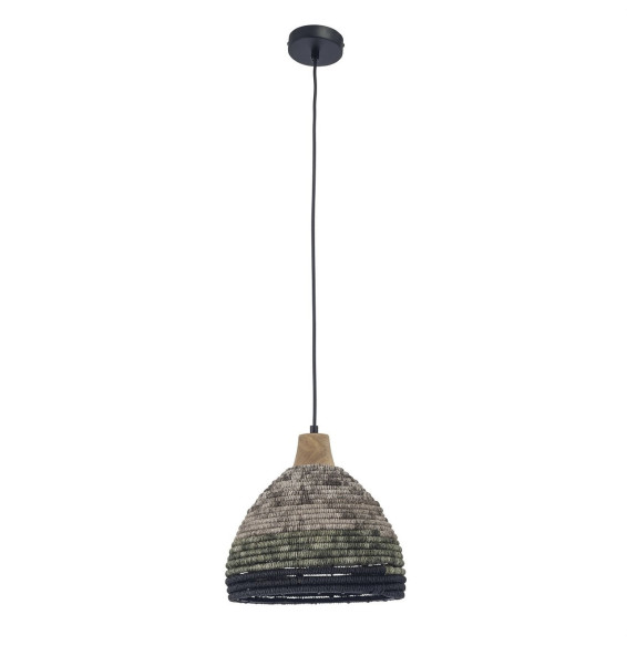 FORLIGHT - Luminaria colgante IP20 KORG E27 15 madera clara negro