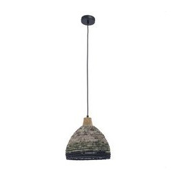 FORLIGHT - Luminaria colgante IP20 KORG E27 15 madera clara negro