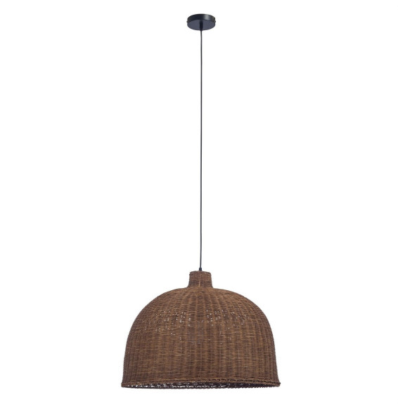 FORLIGHT - Luminaria colgante IP20 CORTIC E27 15 negro Rattan natural