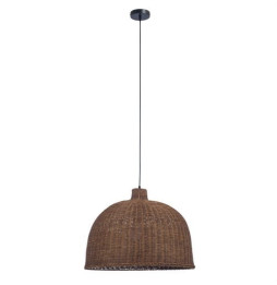 FORLIGHT - Luminaria colgante IP20 CORTIC E27 15 negro Rattan natural