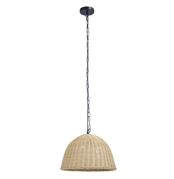FORLIGHT - Luminaria colgante IP20 CORTIC E27 15 negro Rattan natural