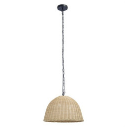 FORLIGHT - Luminaria colgante IP20 CORTIC E27 15 negro Rattan natural