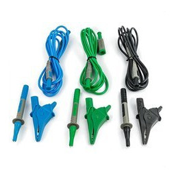 HT-INSTRUMENTS - Conjunto 3 cables, 3 cocodrilos y 3 puntas de prueba