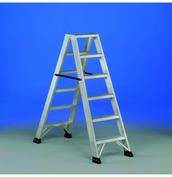 PROIMAN - Escalera tijera aluminio 8 peldaños lado 6cm
