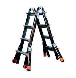 PROIMAN - Escalera plegable profesional fibra aluminio 8+8 lado