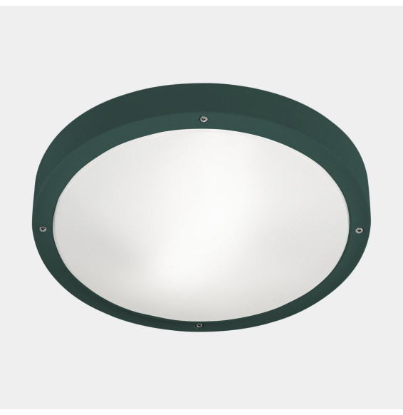 LedsC4 - Plafón IP66 BASIC E27 E27 15, 15W verde abeto