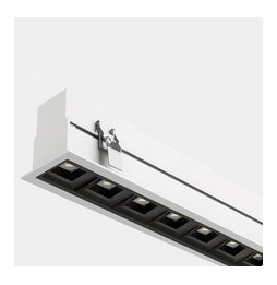 LedsC4 - Sistema lineal Infinite Pro 1136mm Recessed Opticell 14.24W blanco cálido 3000K CRI 90 ON-OFF blanco IP44 2052lm