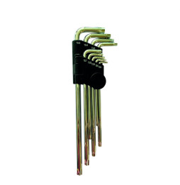 PROIMAN - Juego llaves Torx largas acodadas TS10-50 inviolables (9u)