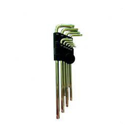 PROIMAN - Juego llaves Torx largas acodadas TS10-50 inviolables (9u)
