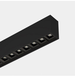 LedsC4 - Sistema lineal Infinite Pro 1136mm Surface Opticell 14.24W blanco cálido 3000K CRI 80 DALI-2/PUSH negro IP40 2280lm