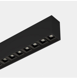 LedsC4 - Sistema lineal Infinite Pro 1136mm Surface Opticell 29.36W blanco cálido 3000K CRI 80 DALI-2/PUSH negro IP40 4402lm