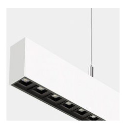 LedsC4 - Sistema lineal Infinite Pro 1136mm Suspended Opticell 14.24W blanco cálido 3000K CRI 80 DALI-2/PUSH blanco IP40 2280lm