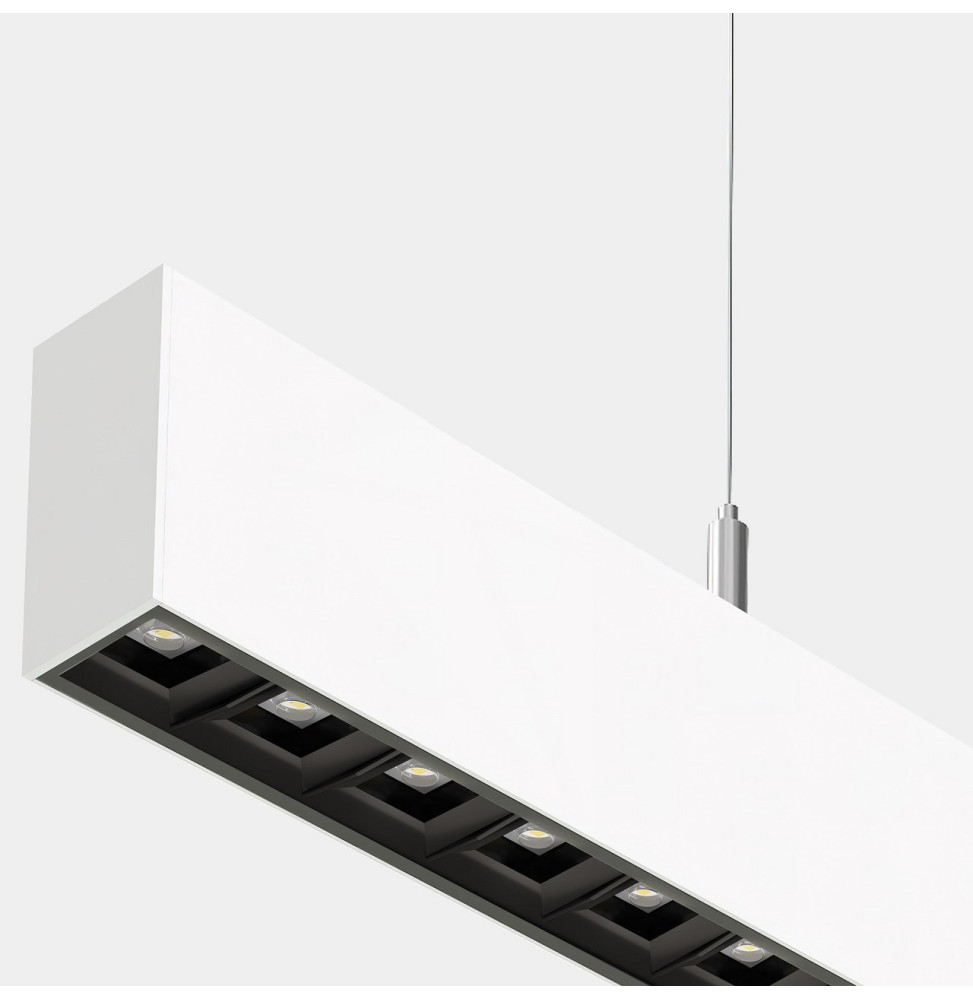 LedsC4 - Sistema lineal Infinite Pro 1136mm Suspended Opticell 29.36W blanco cálido 3000K CRI 90 DALI D4i blanco IP40 3962lm