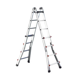 PROIMAN - Escalera plegable multiusos aluminio 4+4