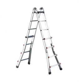 PROIMAN - Escalera plegable multiusos aluminio 4+4