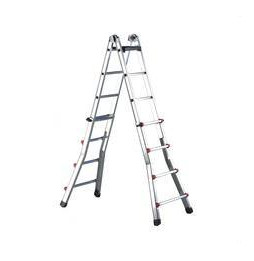 PROIMAN - Escalera plegable multiusos aluminio 4+4