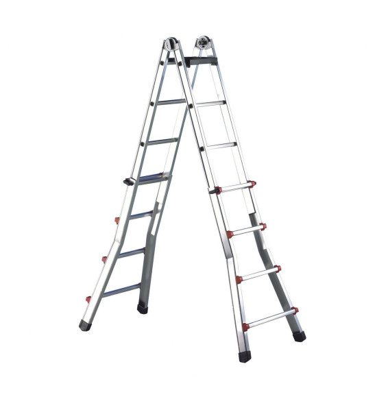 PROIMAN - Escalera plegable profesional aluminio 5+5