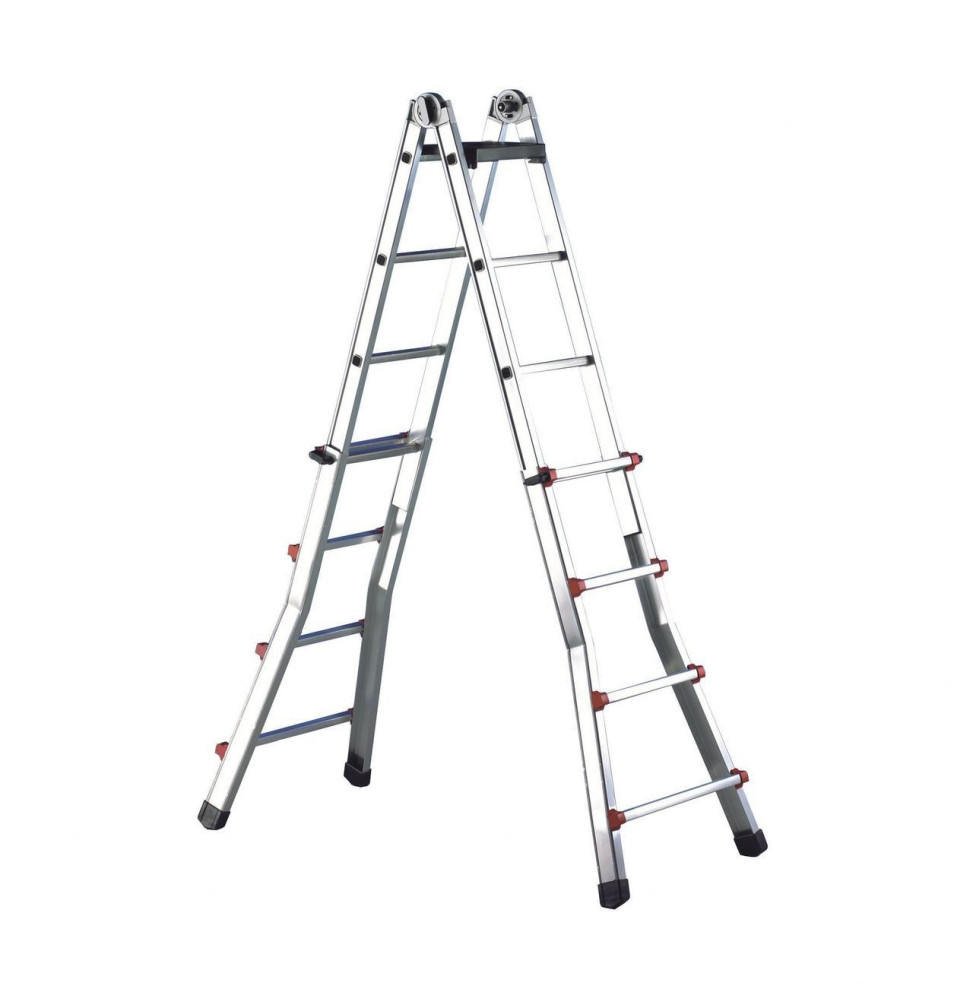PROIMAN - Escalera plegable profesional aluminio 6+6