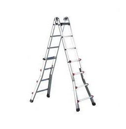 PROIMAN - Escalera plegable profesional aluminio 6+6