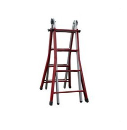 PROIMAN - Escalera plegable multiusos aluminio/acero 8+8