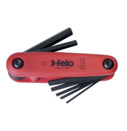 PROIMAN - Juego llave Allen plegable punta recta 2-8mm (7 unidades)