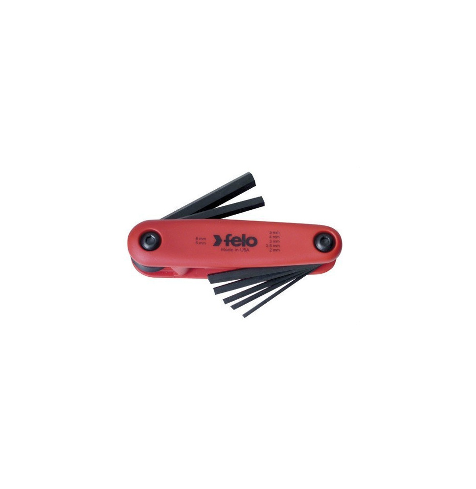 PROIMAN - Juego llave Allen plegable punta recta 2-8mm (7 unidades)