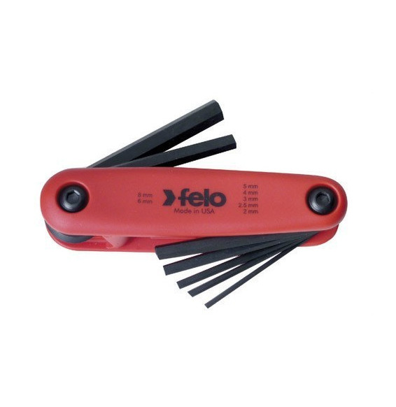 PROIMAN - Juego llave Allen plegable punta recta 2-8mm (7 unidades)