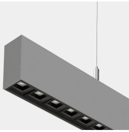 LedsC4 - Sistema lineal Infinite Pro 1136mm Up&Down Opticell 29.3, 26.1W blanco neutro 4000K CRI 90 gris IP40 8252lm