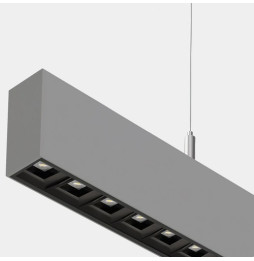 LedsC4 - Sistema lineal Infinite Pro 1136mm Up&Down Opticell 29.3, 26.1W blanco cálido 3000K CRI 90 ON-OFF gris IP40 7994lm