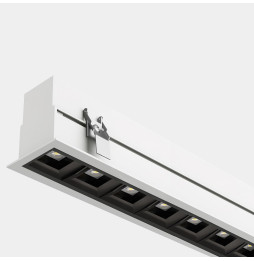 LedsC4 - Sistema lineal Infinite Pro 1700mm Recessed Opticell 21.36W blanco neutro 4000K CRI 80 ON-OFF blanco IN IP20 / OUT IP44