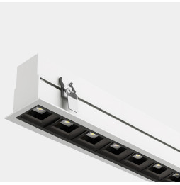 LedsC4 - Sistema lineal Infinite Pro 1700mm Recessed Opticell 44.04W blanco cálido 3000K CRI 80 ON-OFF blanco IN IP20 / OUT IP44
