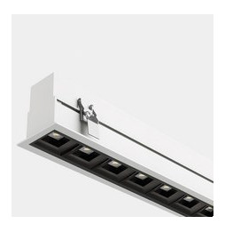 LedsC4 - Sistema lineal Infinite Pro 1700mm Recessed Opticell 21.36W blanco cálido 3000K CRI 80 DALI-2/PUSH blanco IN IP20 / OUT