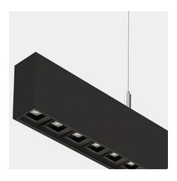 LedsC4 - Sistema lineal Infinite Pro 1700mm Suspended Opticell 44.04W blanco cálido 3000K CRI 80 DALI-2/PUSH negro IP40 6762lm