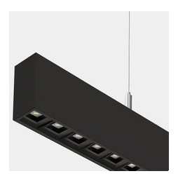 LedsC4 - Sistema lineal Infinite Pro 1700mm Suspended Opticell 44.04W blanco neutro 4000K CRI 90 ON-OFF negro IP40 6086lm