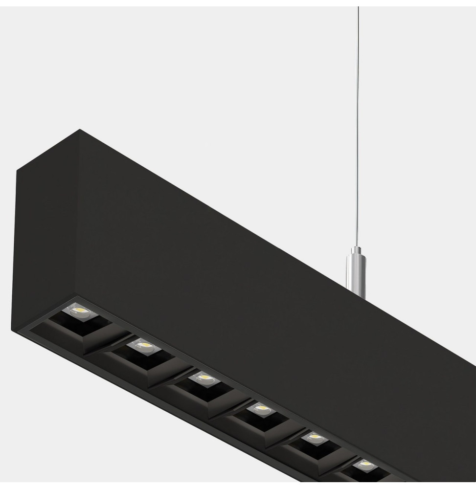 LedsC4 - Sistema lineal Infinite Pro 1700mm Up&Down Opticell 44.0, 41.0W blanco cálido 3000K CRI 90 DALI-2/PUSH negro IP40 12422 LedsC4 - Sistema lineal Infinite Pro 1700mm Up&Down Opticell 44.0, 41.0W blanco cálido 3000K CRI 90 DALI-2/PUSH negro IP40 12422