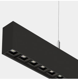 LedsC4 - Sistema lineal Infinite Pro 1700mm Up&Down Opticell 44.0, 41.0W blanco cálido 3000K CRI 90 Casambi negro IP40 12422lm