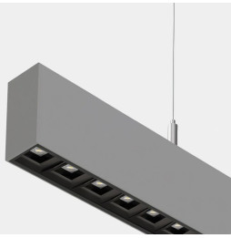LedsC4 - Sistema lineal Infinite Pro 1700mm Up&Down Opticell 44.0, 41.0W blanco cálido 3000K CRI 90 Casambi gris IP40 12422lm