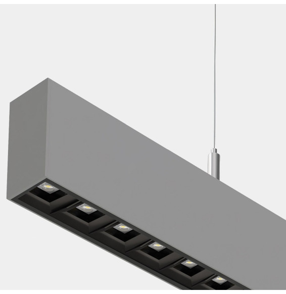 LedsC4 - Sistema lineal Infinite Pro 1700mm Up&Down Opticell 44.0, 41.0W blanco neutro 4000K CRI 90 ON-OFF gris IP40 12827lm