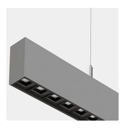 LedsC4 - Sistema lineal Infinite Pro 1700mm Up&Down Opticell 44.0, 41.0W blanco neutro 4000K CRI 90 ON-OFF gris IP40 12827lm