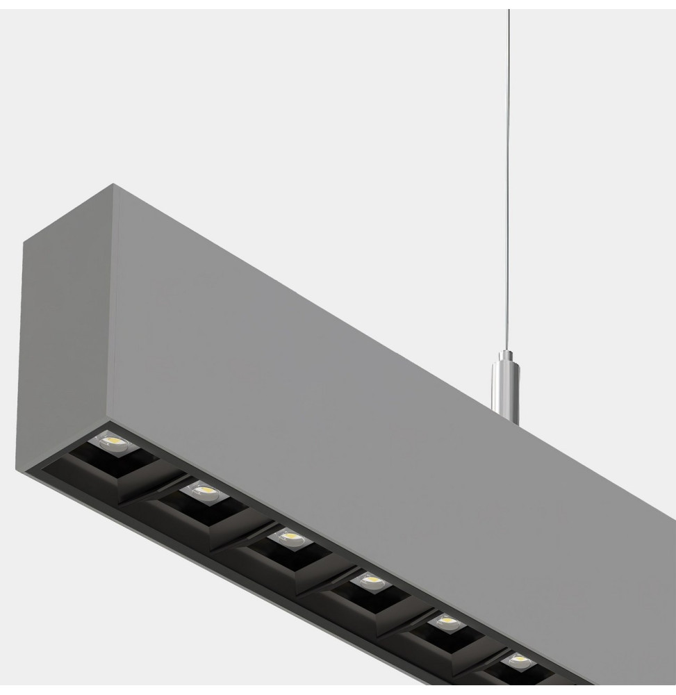LedsC4 - Sistema lineal Infinite Pro 1700mm Up&Down Opticell 44.0, 41.0W blanco cálido 3000K CRI 90 DALI-2/PUSH gris IP40 12422l LedsC4 - Sistema lineal Infinite Pro 1700mm Up&Down Opticell 44.0, 41.0W blanco cálido 3000K CRI 90 DALI-2/PUSH gris IP40 12422l