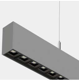 LedsC4 - Sistema lineal Infinite Pro 1700mm Up&Down Opticell 44.0, 41.0W blanco neutro 4000K CRI 90 DALI-2/PUSH gris IP40 12827l