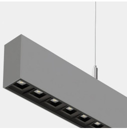 LedsC4 - Sistema lineal Infinite Pro 1700mm Up&Down Opticell 44.0, 41.0W blanco neutro 4000K CRI 90 DALI-2/PUSH gris IP40 12827l