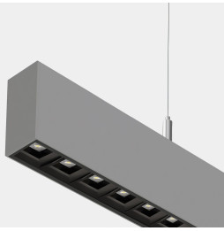 LedsC4 - Sistema lineal Infinite Pro 1700mm Up&Down Opticell 44.0, 41.0W 3000-4000K CRI 90 ON-OFF gris IP40 12422lm