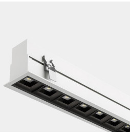 LedsC4 - Sistema lineal Infinite Pro 854mm Recessed Opticell 16.02W TW 2700K-6500K CRI 80 DALI DT8 blanco IP44 2630lm