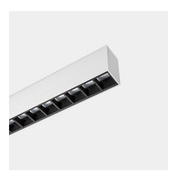 LedsC4 - Sistema lineal Infinite Pro 854mm Recessed Hexa-Cell 12.8W blanco cálido 3000K CRI 90 DALI-2/PUSH blanco IP44 480lm